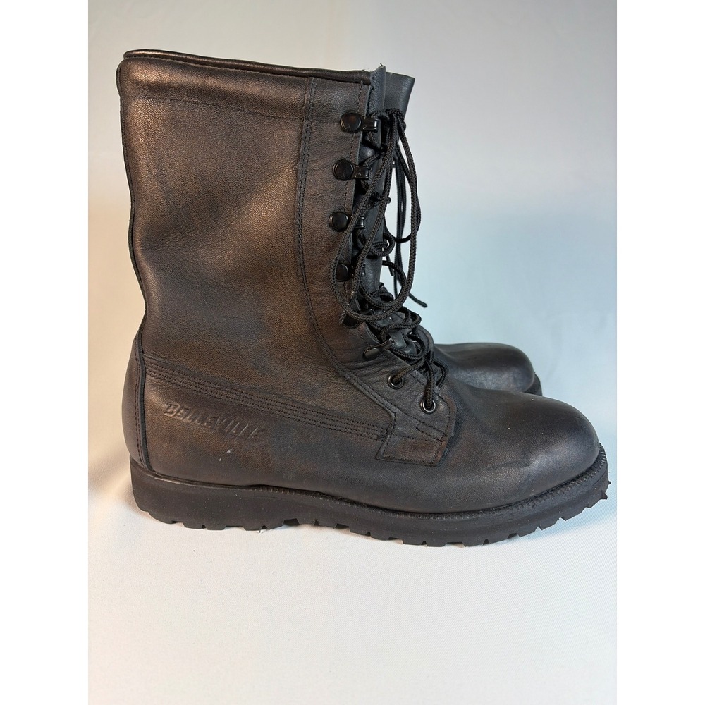 Belleville Black Leather Gore-Tex Waterproof Combat Boots Vibram Mens 10.5N